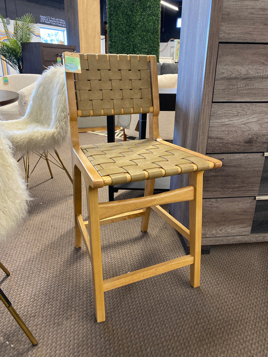 Ceylon Woven Counter Height Barstool Natural - Threshold: Rubberwood Frame, 24in Seat Height -  - Retail Price: $170