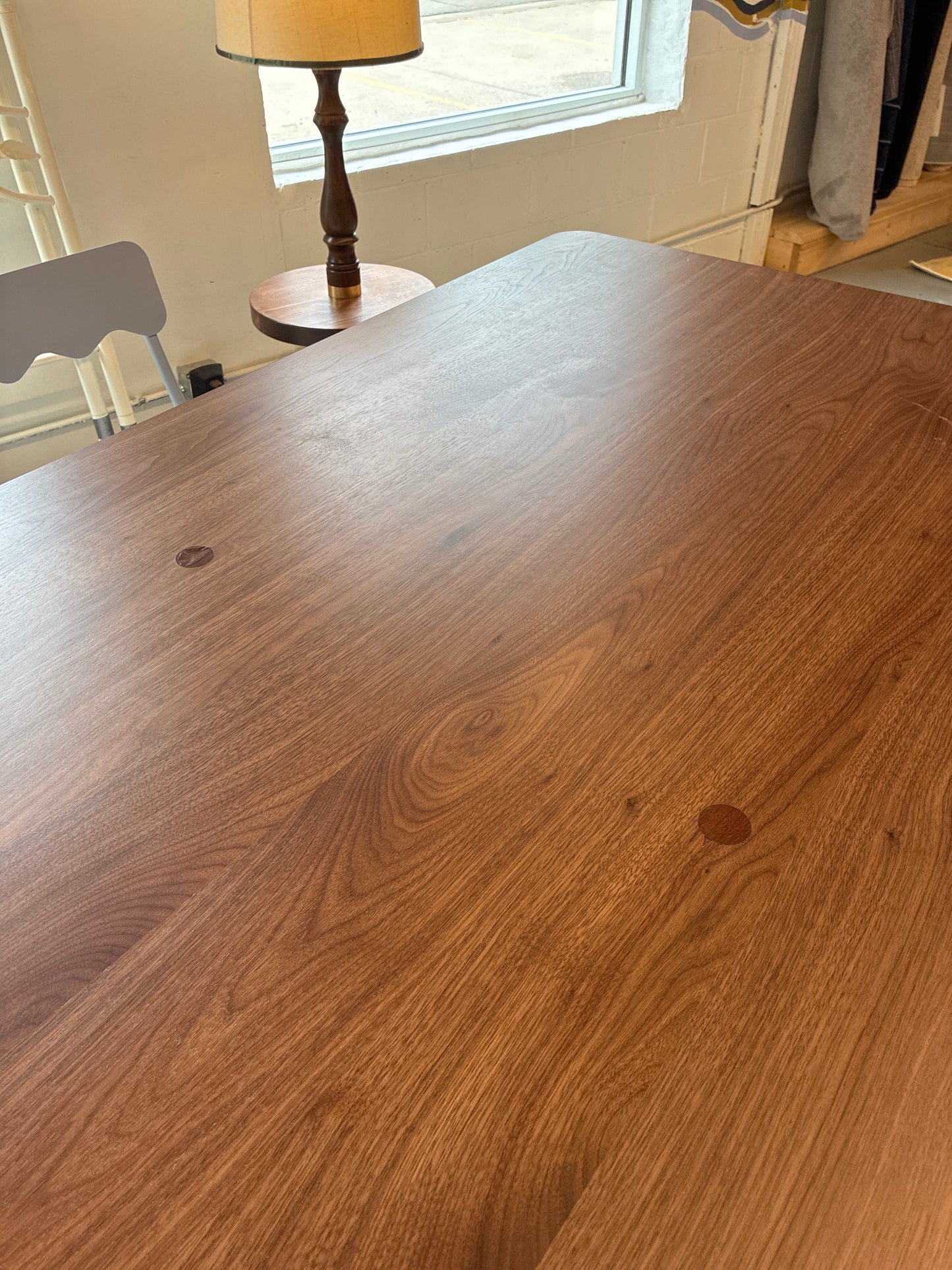 Counter Height Dining Table in Walnut AS IS minor blemishes