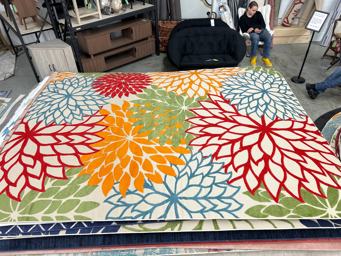 9 x 13 floral indoor/outdoor area rug by Nourison (Aloha collection)