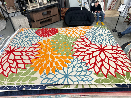 9 x 13 floral indoor/outdoor area rug by Nourison (Aloha collection)