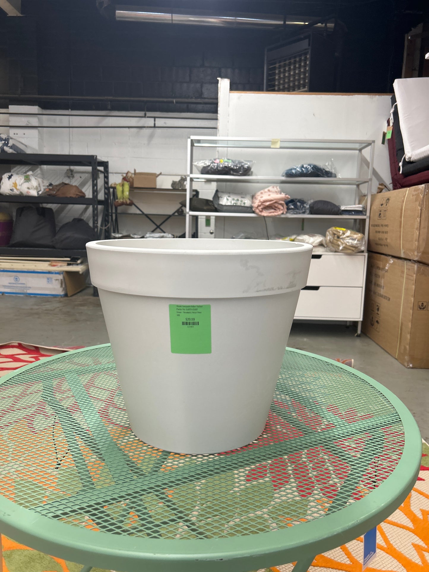 Classic Composite Indoor Outdoor Planter Pot 13.875"x13.875" Cream - Threshold | Retail Price: $30