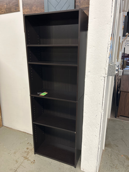 5 Shelf Dorm Bookcase Espresso Brown - Room Essentials: Adjustable, Modern Style, Wood Composite | Retail Price: $40