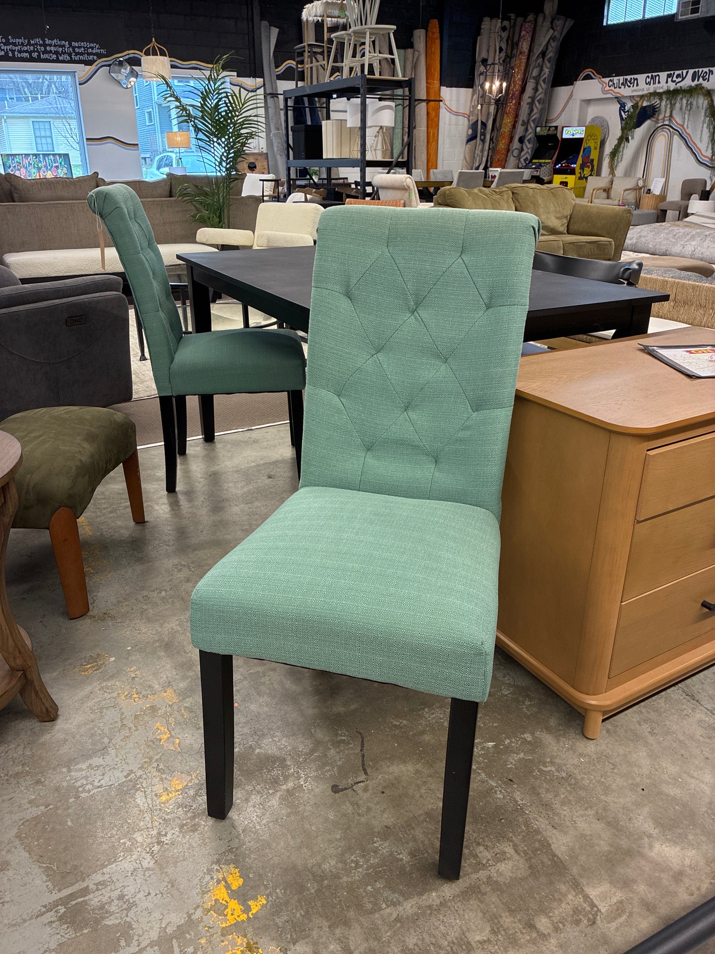 Set of 2 Duchess Fabric Dining Chair Light Blue | Retail Price: $166