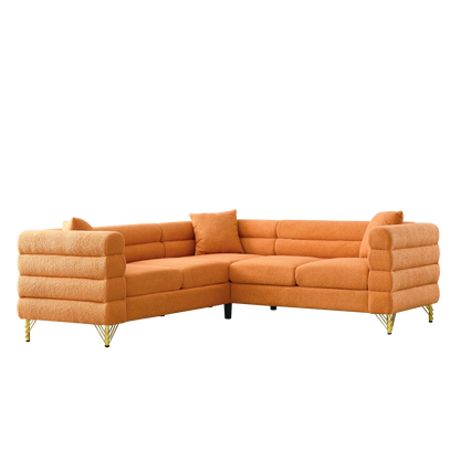 Oversized Corner Sofa, L-Shaped Sectional Couch by Sangria Beech