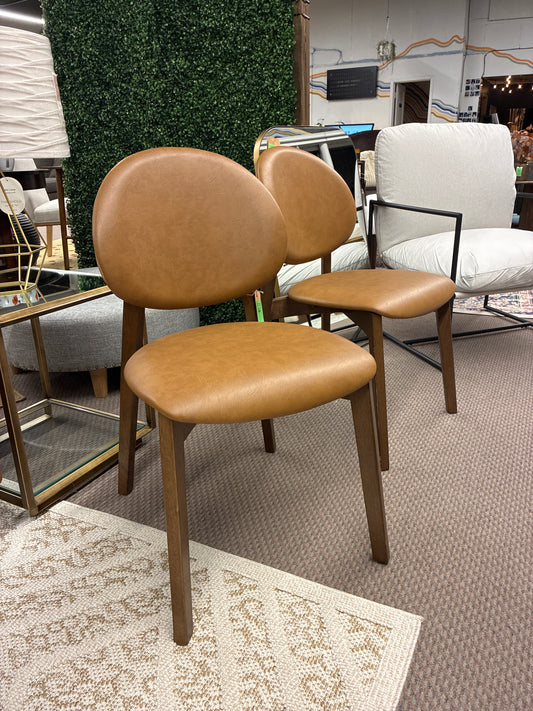 Set of 2 Kayleen Dining Chairs in Walnut / Brown | Retail Price: $250