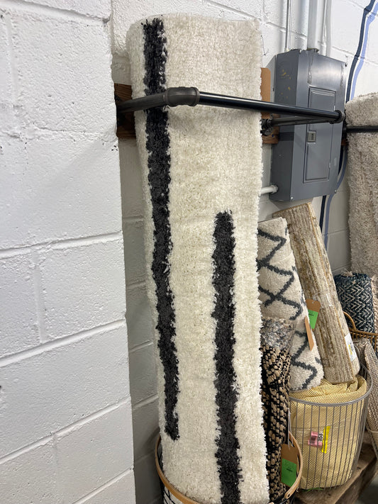 Alaro Berber Stripe Shag Indoor Area Rug - JONATHAN Y 5 x 8 Retail: $89