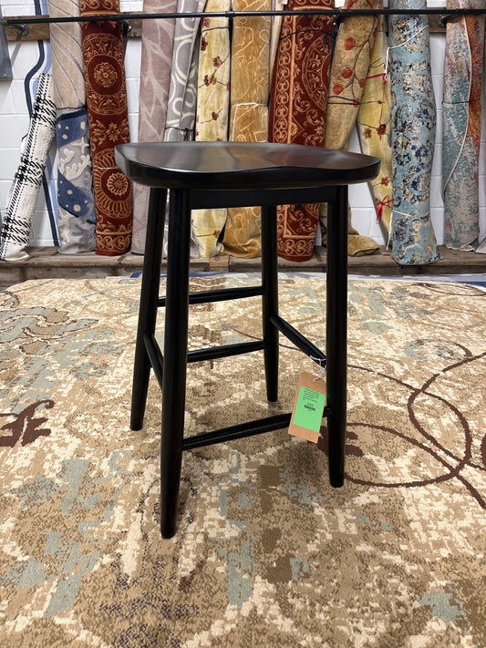 Haddonfield All Wood Backless Counter Height Barstool Black - Threshold designed with Studio McGee: Solid Painted Rubberwood, 24" | Retail Price: $70