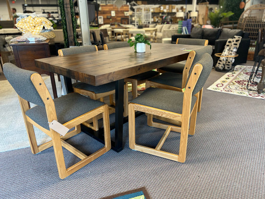 Durango 72" Rustic Solid Wood Dining Table - Mahogany Retail: $385 MiNOR DENT