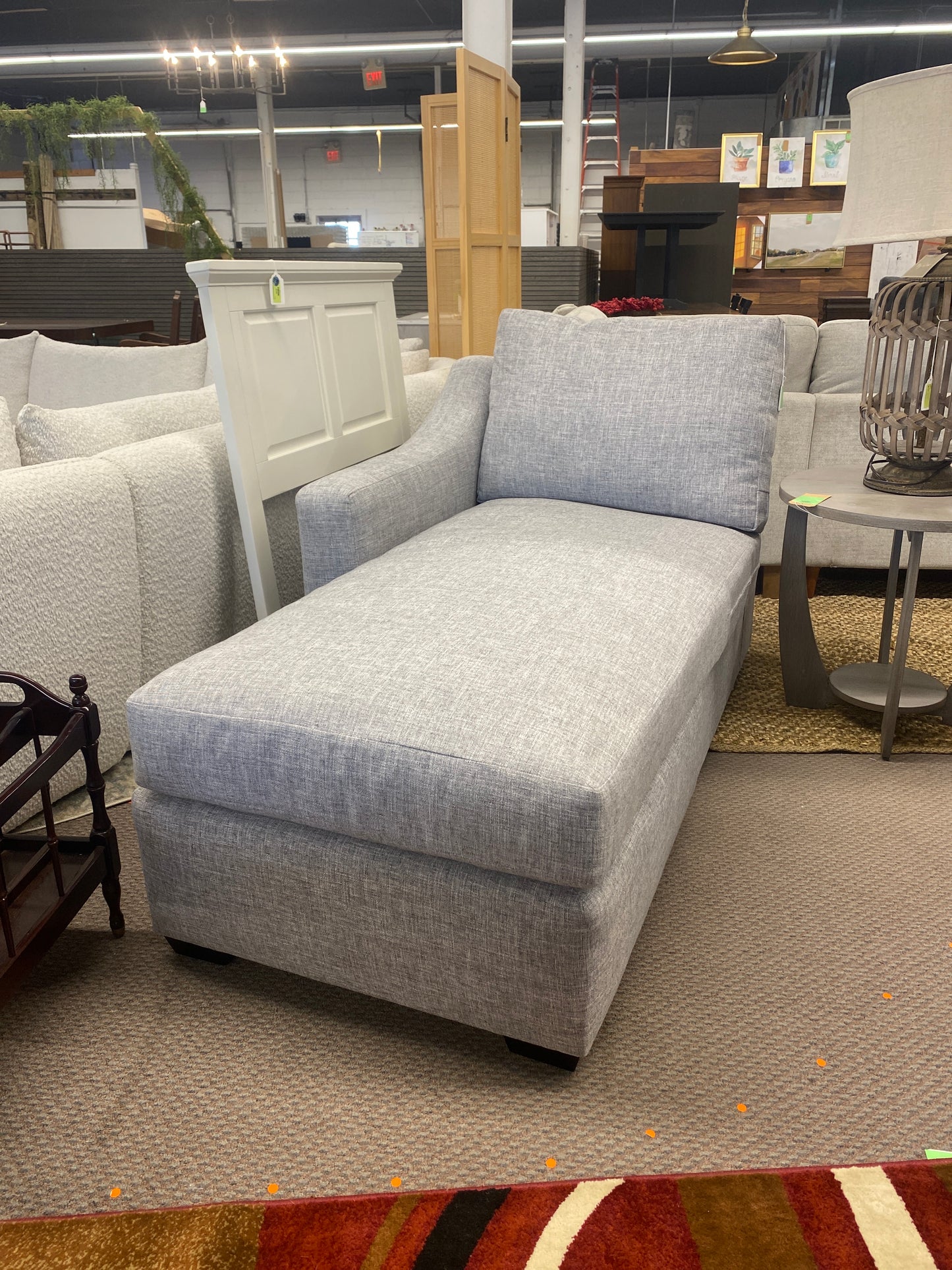 Cranbrook 38in Wide Right Hand Facing Seating Component Sectional - Fabric: Zuma Pumice Textured Linen  Part of Sectional as Chaise Lounge