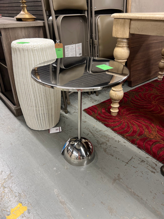 Dorm Pedestal Table Chrome - Room Essentials