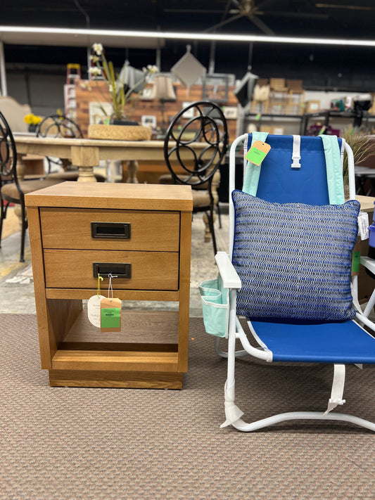 Bourne Accent Table Natural (FA) - Threshold: Sturdy Furniture with Shelf & Drawers Retail: $120