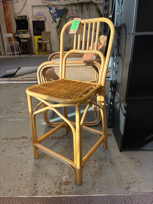 Ivora Rattan Counter Height Barstool Natural/Brown - bali & pari: Bohemian Style, Fixed Seat 24.5", No Assembly Required - Retails for $136.99