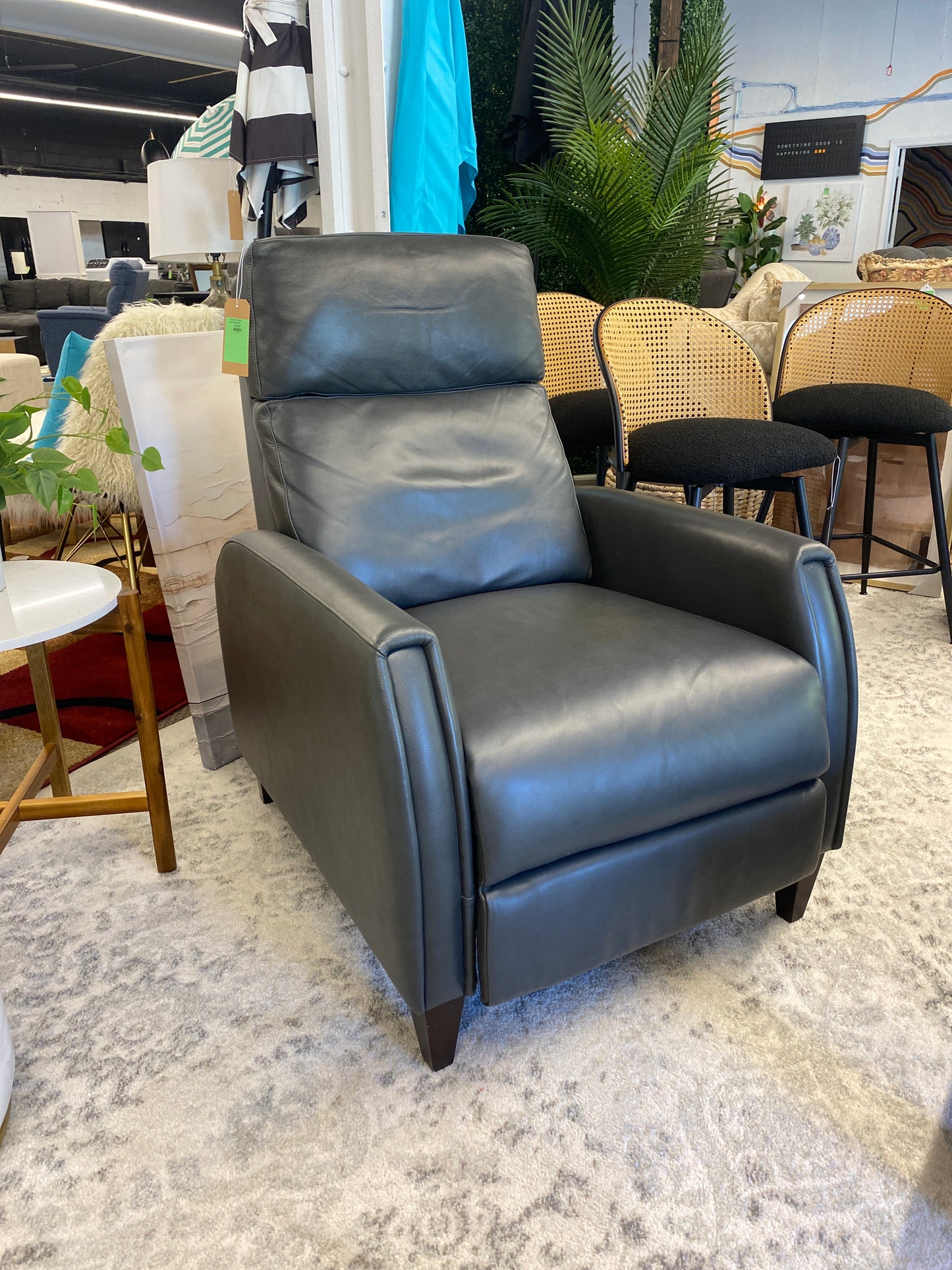 Decklyn Leather Pushback Recliner (Retail: $550)