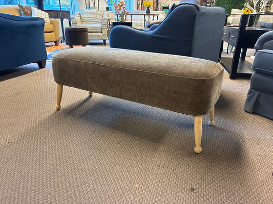 Corallina Upholstered Wooden Bench Natural Wood/Dark Brown - Threshold designed with Studio McGee | Retail Price: $180