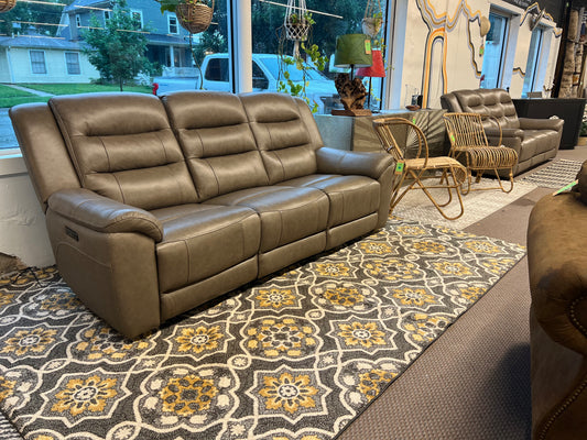 Mason Leather Power Reclining Sofa with Power Headrests | Retail Price: $1479.99