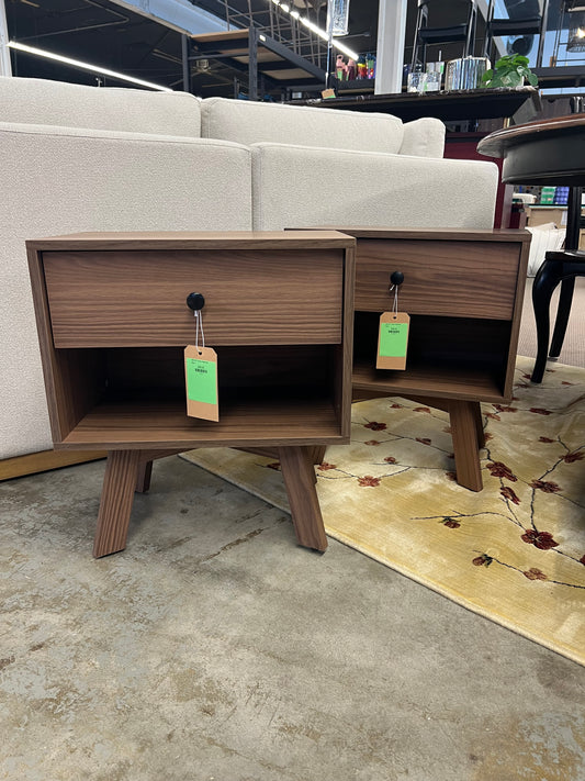 MCM 20" 1 Drawer Nightstand - Mocha