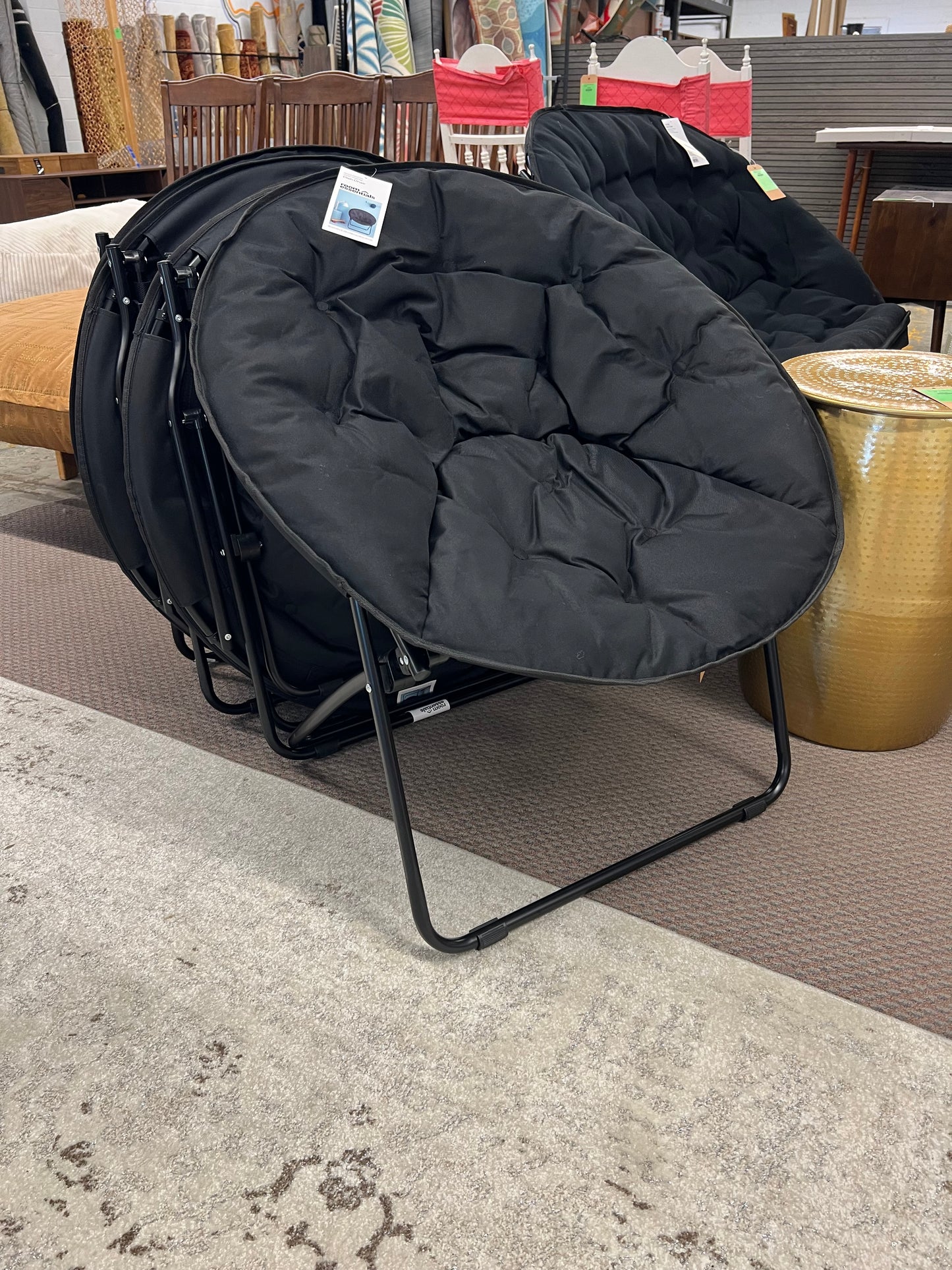 Dish Dorm Chair Black - Room Essentials | Retail Price: $30