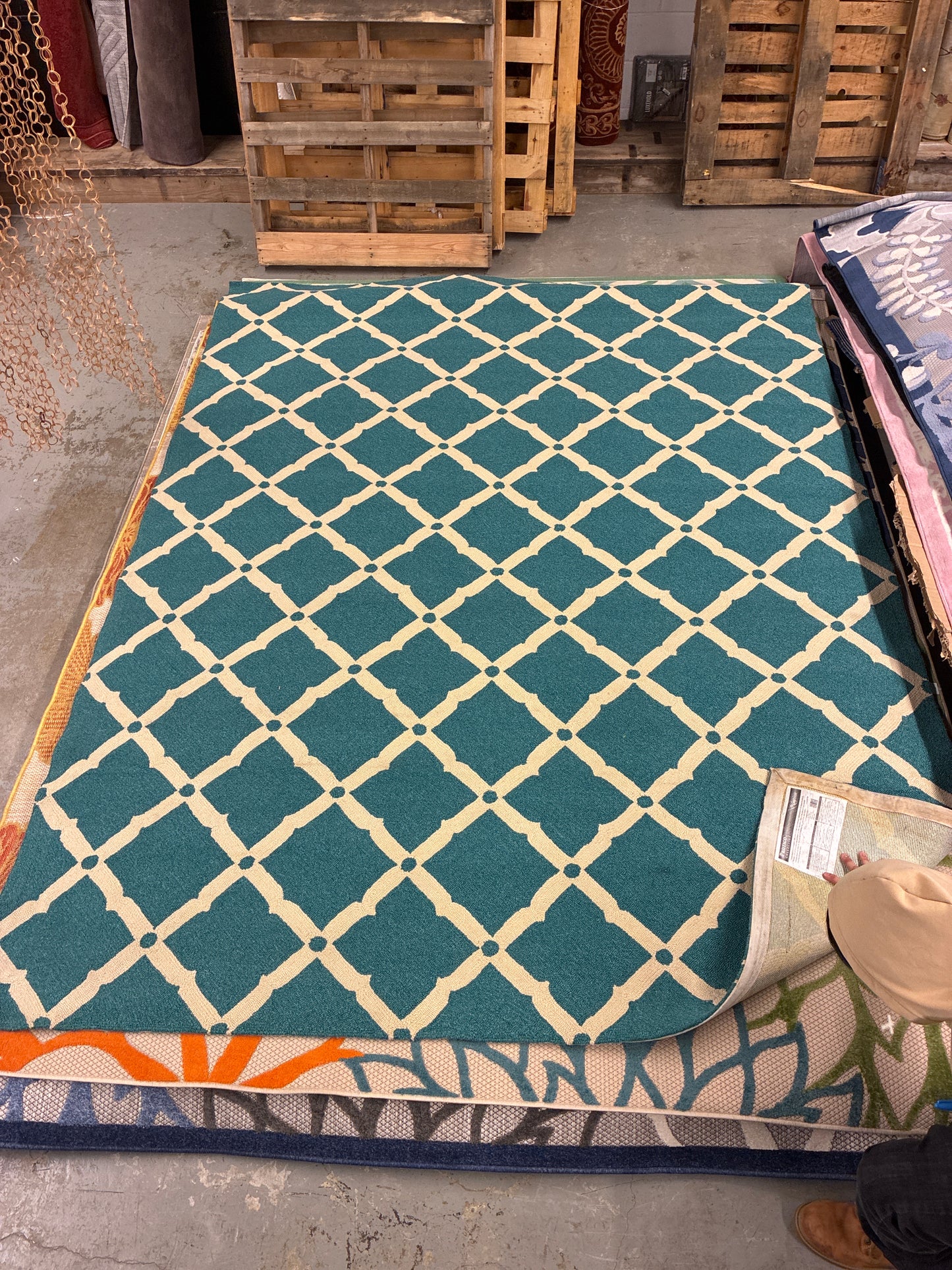 8 x 10 Rug - Nourison Protico Outdoor AS IS discolored backing