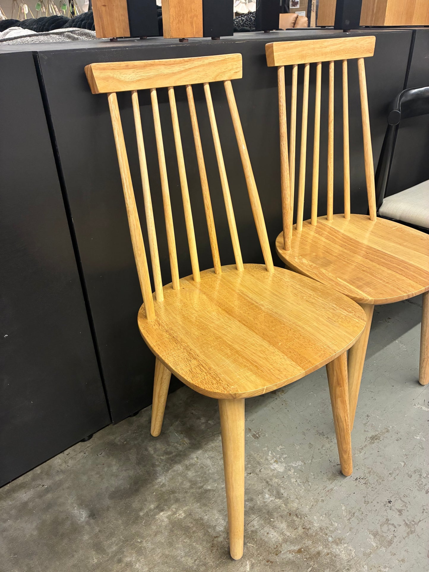 Set of 2 Burris Traditional Wood Dining Side Chairs in Natural | Retail Price: $160