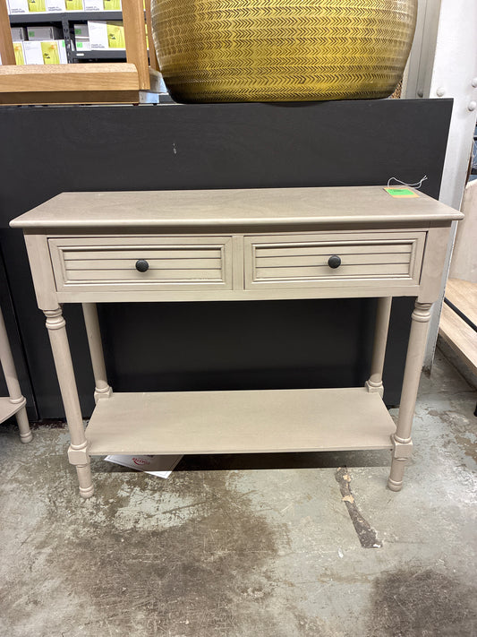 Tate 36 in. White / Beige 2 Drawer Console Table | Retail Price: $135