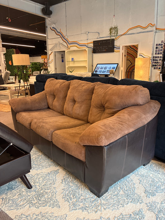 Ashley Furniture Faux Leather Sofa *donated