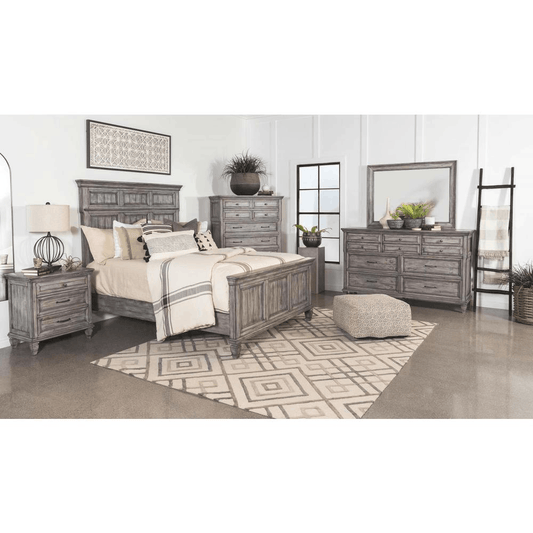 Avenue 5-piece Eastern King Panel Bedroom Set Grey