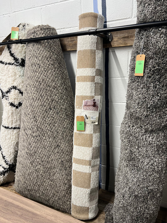 5 x 7 Checkered Woven Flatweave Area Rug White - Threshold™ Retail: $100