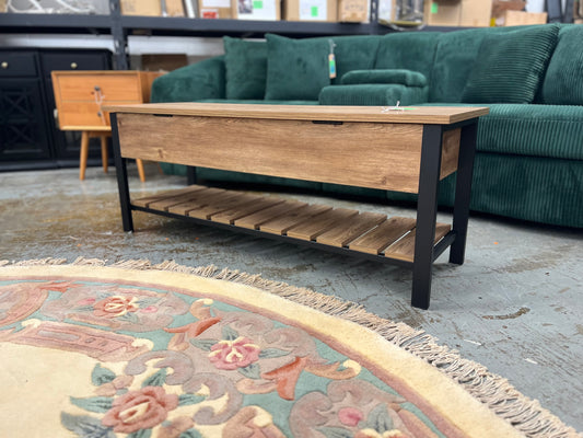 Park City 48" Modern Farmhouse Storage Bench - Barnwood | Retail Price: $245