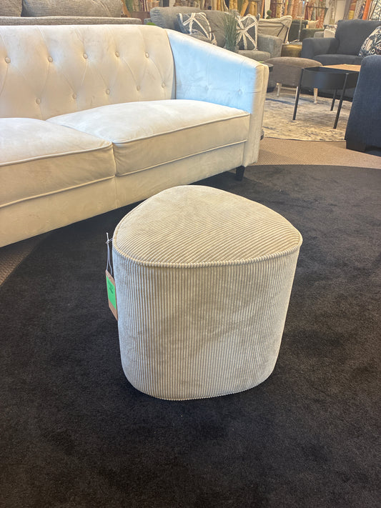 Triangular Shaped Upholstered Corduroy Ottoman Beige - Room Essentials | Retail Price: $50