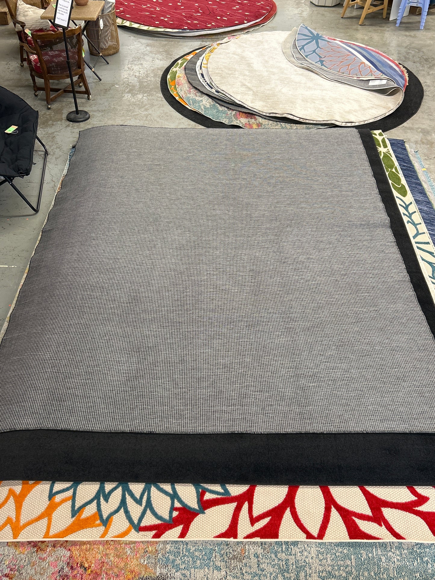 9 x 12 Nourison Positano indoor/outdoor area rug - anthracite color (gray essentially)￼