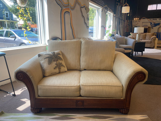 Rolled Arm Palm Tree Loveseat *donated