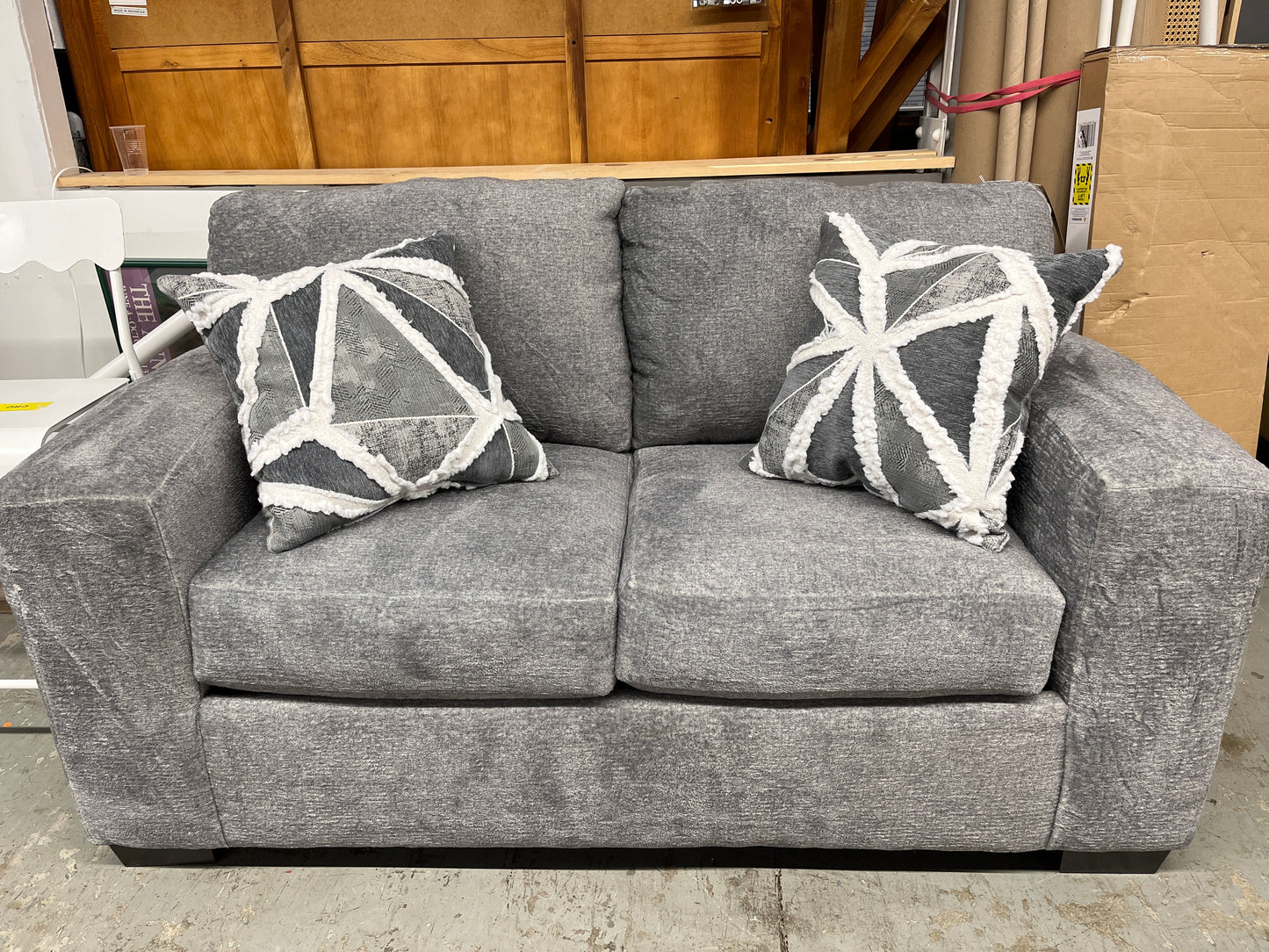 Posh Grey Loveseat | Retail Price: $763.125