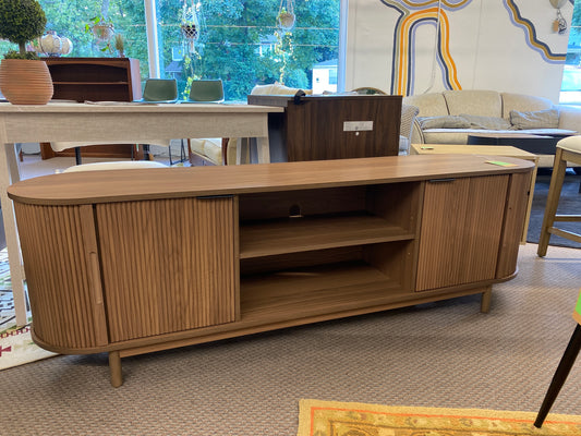 Chloe Modern Reeded 70" TV Stand - Mocha | Retail Price: $351