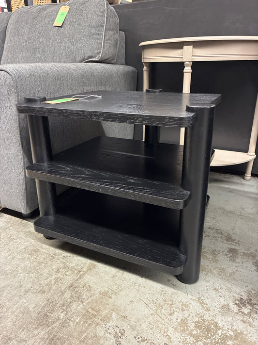 Edisyn 3 Shelf Wood Accent Table in Black | Retail Price:  $230