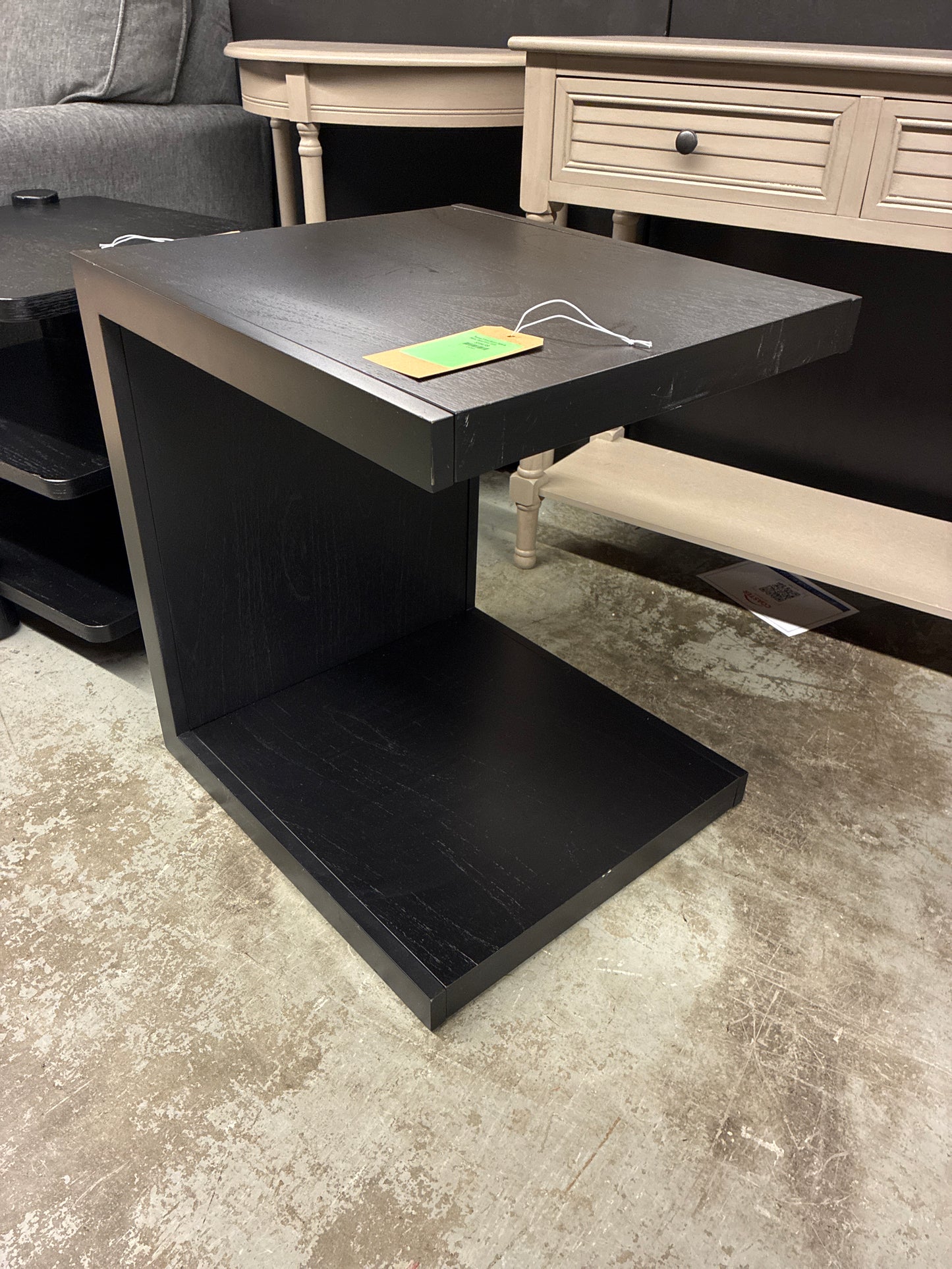 Tawney C Wood Accent Table in Black | Retail Price: $225