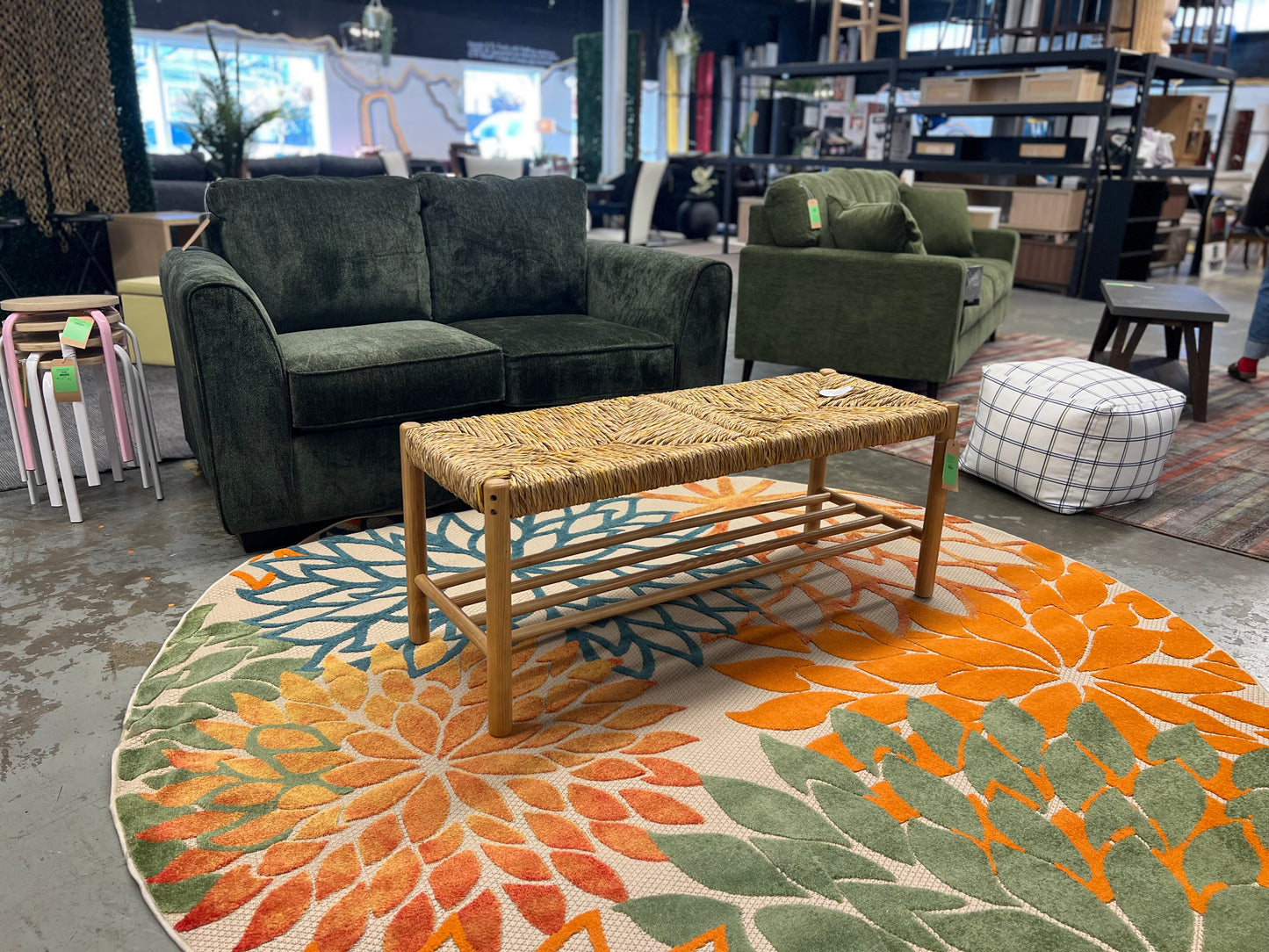 Bench with Woven Frame Light Brown - Threshold designed with Studio McGee: Ash Frame, Rectangle Shape, No Upholstery | Retail Price: $150