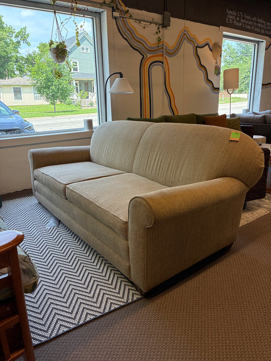 Beige Upholstered Sofa *donated