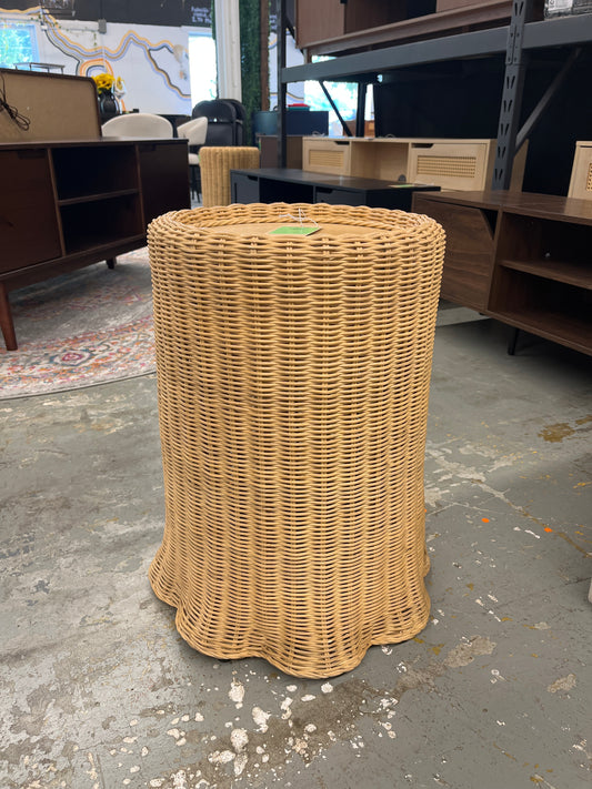 Scalloped Rattan Accent Table - Threshold designed with Studio McGee  | Retail Price: $170