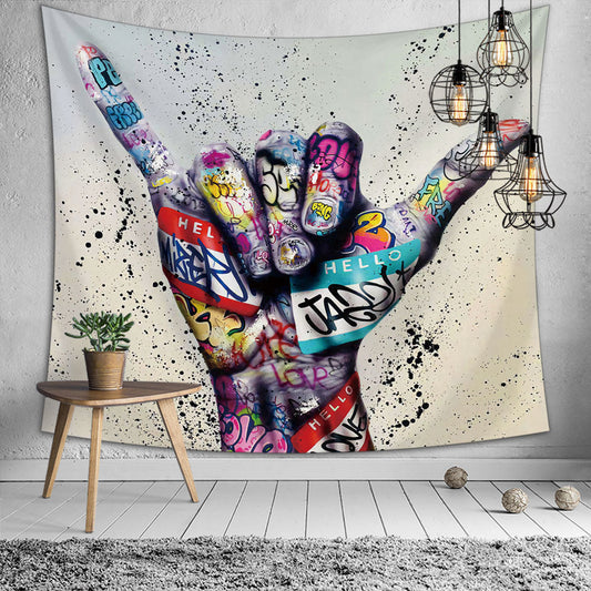 Take It Easy - Hawaii Shaka Sign Tapestry, Home Decor, Modern Wall