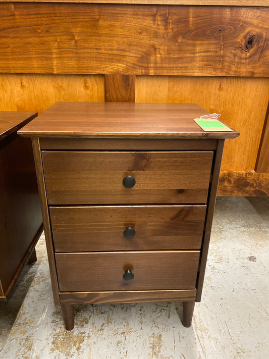 Modern 3 Drawer Nightstand - Walnut | Retail Price: $109