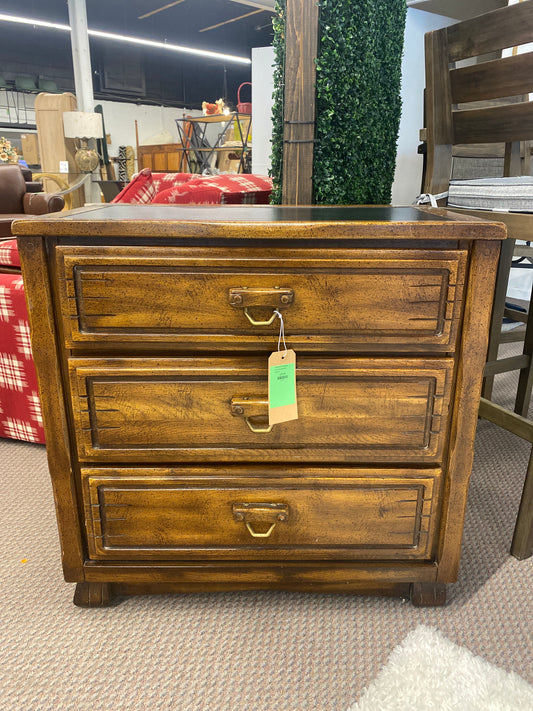 Vintage Rustic Southwestern Three Drawer Nightstand *dontated