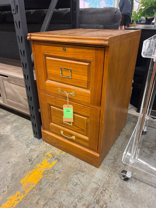2 Drawer Wooden File Cabinet *donated