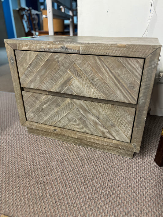 2 Drawer Chevron Nightstand
