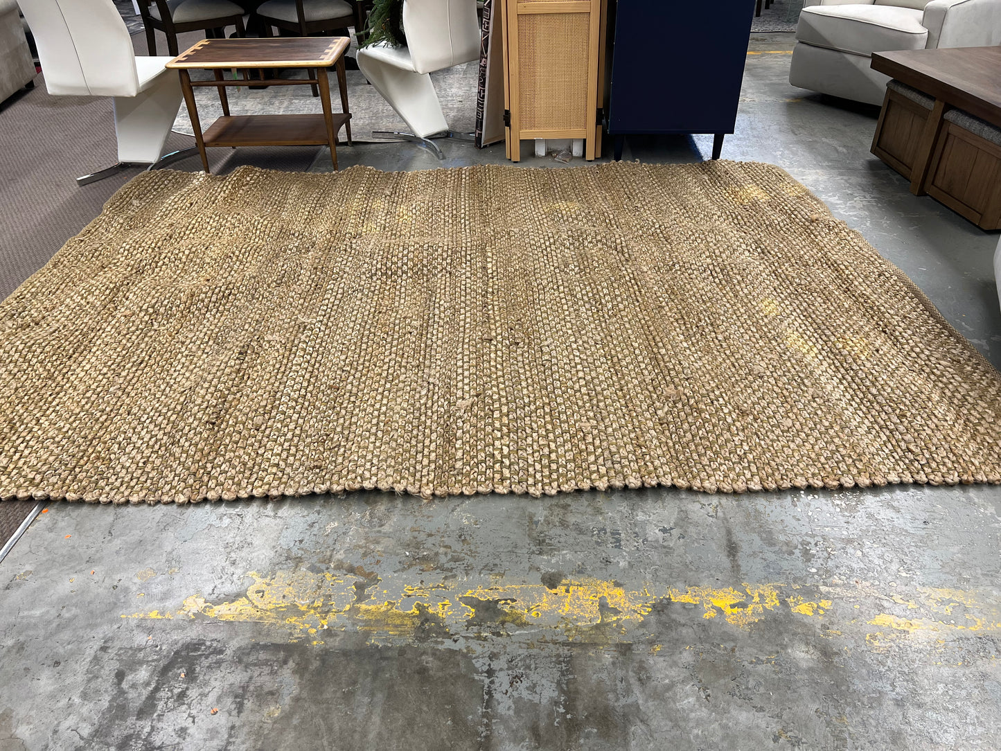 7 x 10 Woven Runner Rug Solid Neutral - Threshold™ Retail: $200 AS IS STAINED