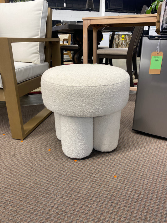 Boucle Fully Upholstered Accent Ottoman Stool Cream - Threshold