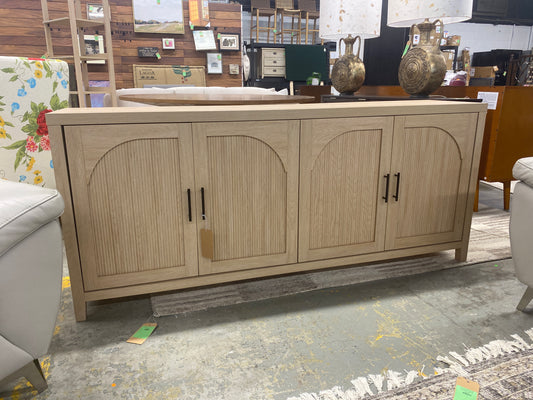 Sasha Modern 70in Reeded Sideboard - Coastal Oak | Retail Price: $340