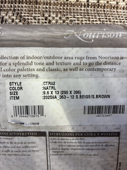 10 x 14 Area Rug Country Side Natural Indoor Outdoor Minor In One Corner | ID 14162