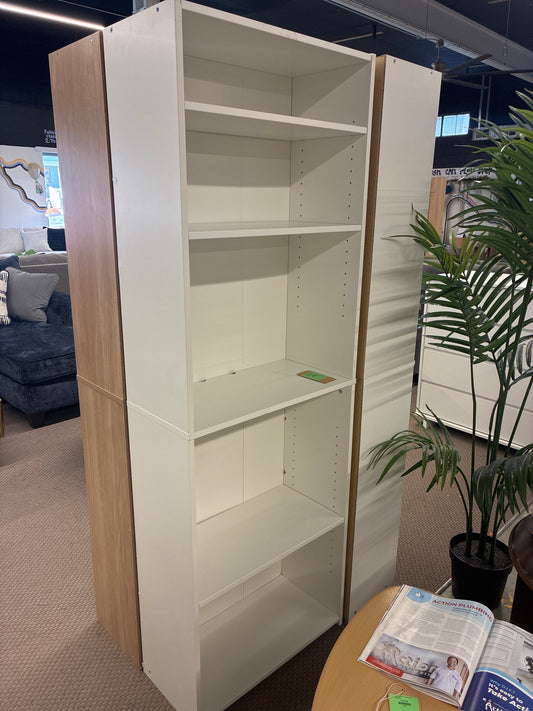 Assembled 5 Shelf Bookcase White - Room Essentials: Modern Style, Wood Composite, Open Shelving, 71.18" Tall - Retails Unassembled for $40 - Best Seller | AS IS cosmetic damage