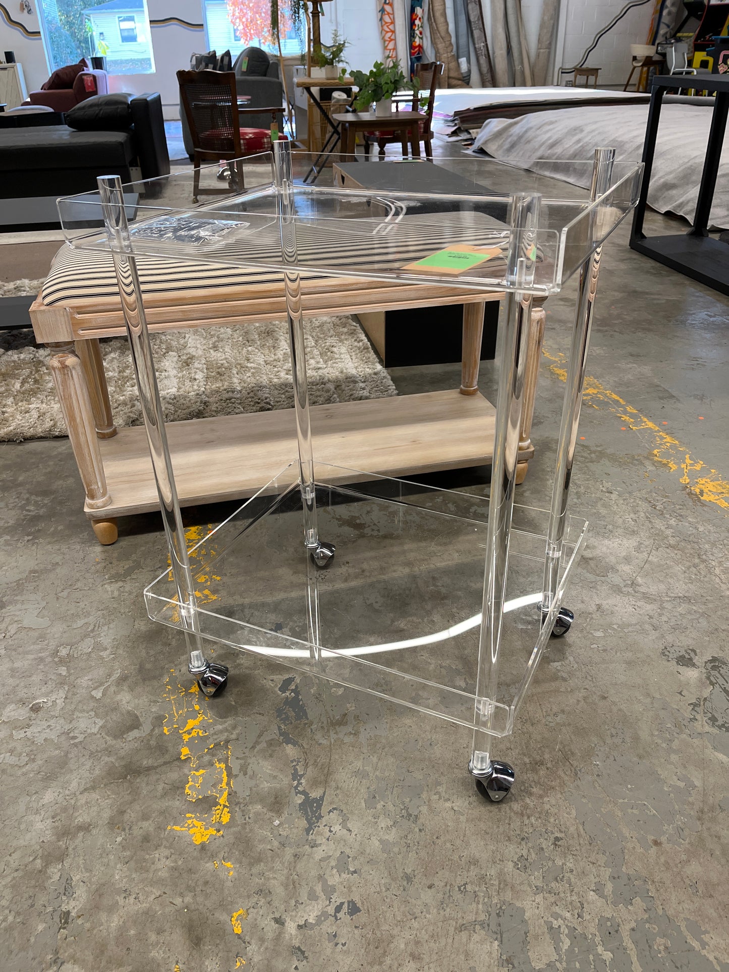 Elle Bar Cart Acrylic/Clear - Safavieh | Retail Price: $339.99