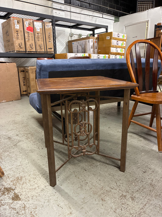 Wood and Metal Side Table *donated
